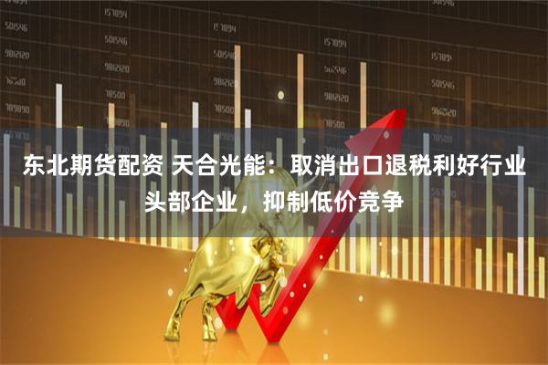 东北期货配资 天合光能：取消出口退税利好行业头部企业，抑制低价竞争